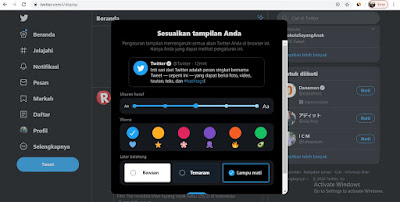 Cara membuat Twitter dark mode di android