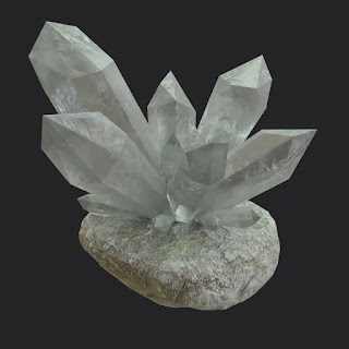 3D white quartz