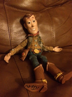 Autistic boy's Woody doll