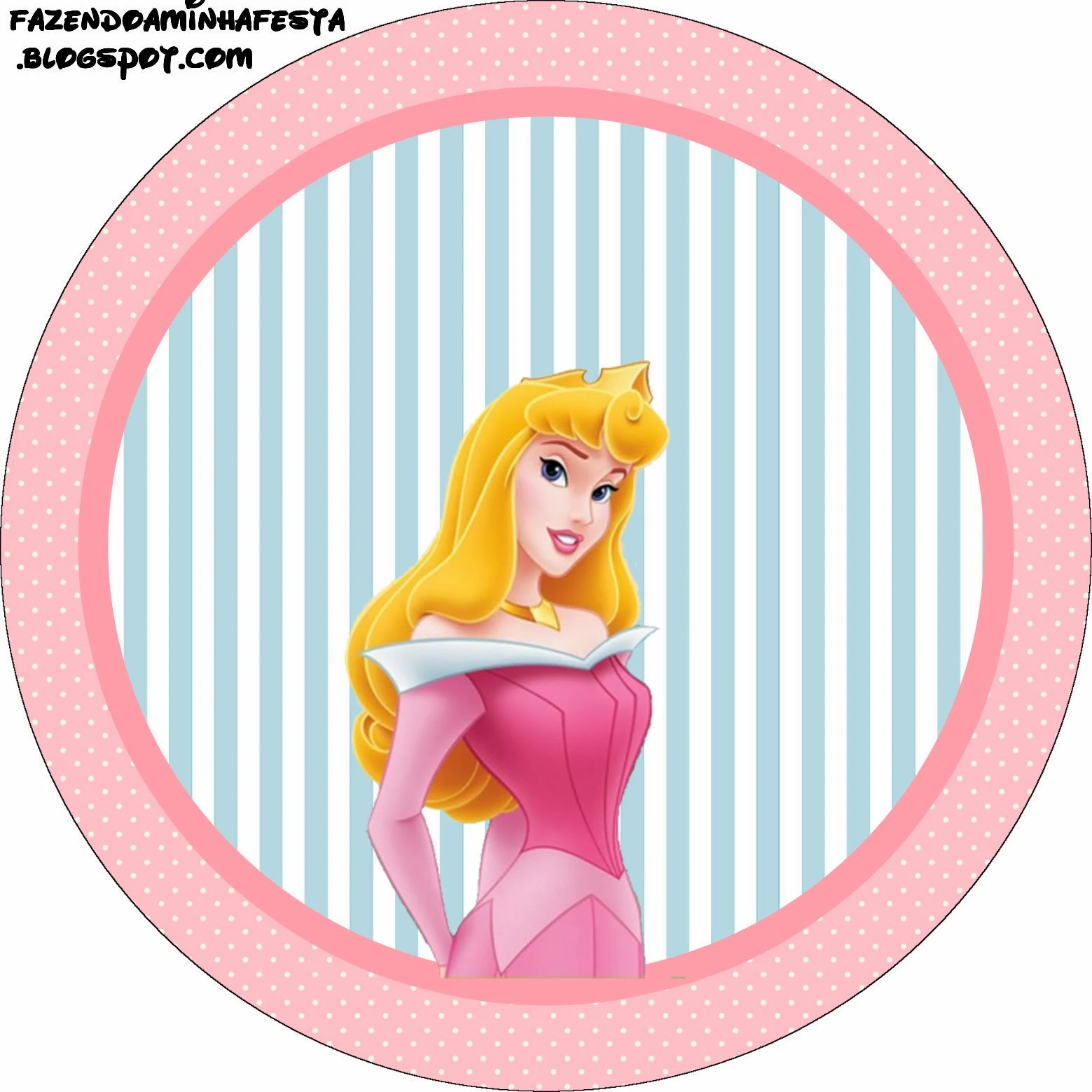 Sleeping Beauty Free Printable Toppers.