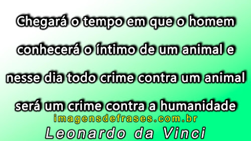 Chegará o tempo em que o homem conhecerá o íntimo de um animal