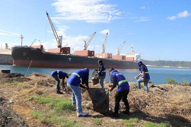 Various employees from different Freeport companies join a clean-up drive at the Naval Supply Depot (NSD) Compound.