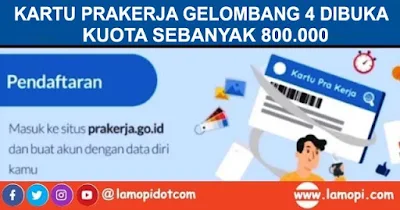 Pendaftaran Kartu Prakerja Gelombang 4