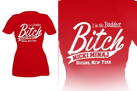 Nicki Minaj 'Baddest Bitch' Girls T-Shirt