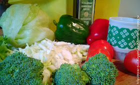 рецепт сыроедческого салата, сыроедение, салат, салат из брокколи