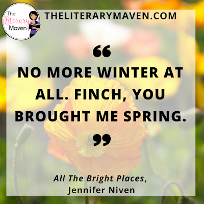 In All The Bright Places by Jennifer Niven, Finch and Violet's paths intersect in a most unusual way: on the ledge of the school's bell tower as each contemplates jumping. Neither does and their ensuing relationship brings the light back into Violet's life, but will it be enough to save Finch from his own darkness? Read on for more of my review and ideas for classroom application.