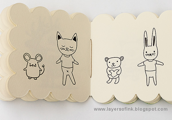 Layers of ink - Panda Coloring Book Tutorial by Anna-Karin with Simon Says Stamp 3 Sided Scallop