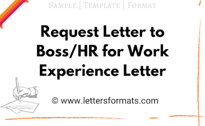 sample letter asking for experience certificate from former employer