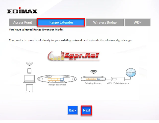 استقبال الانترنت هوائيا وبثه ايضا هوائيا من خلال مود Range Extender