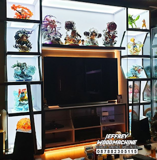 JEFFREY WOODMACHINE LEMARI PAJANGAN RAK KACA GLASS DISPLAY INDONESIA