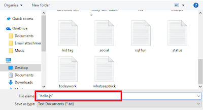 how to use javascript file in notepad