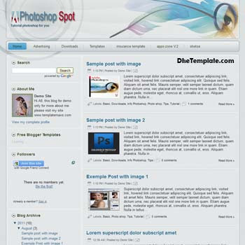 Photoshop Spot Blogger Template