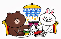 sticker line brown and cony