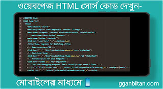 html source code view