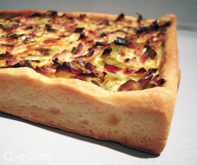 quiche poireaux oignons lardons