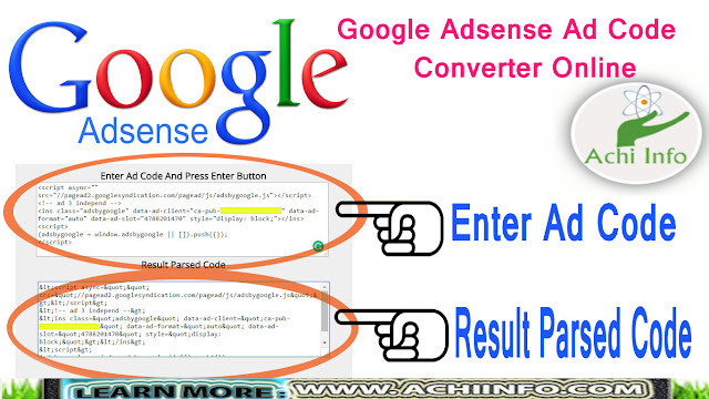 Google Adsense Ad Code Converter Online