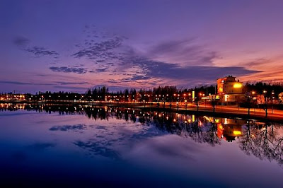 reflection of town 