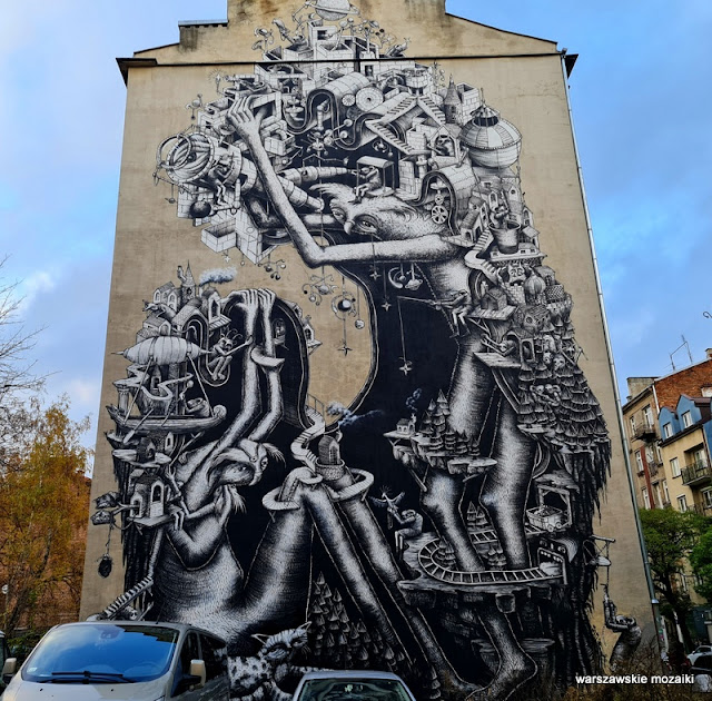 Phlegm Warszawa Warsaw warszawskie murale Praga Północ praskie klimaty streetart