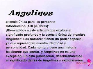 significado del nombre Angelines