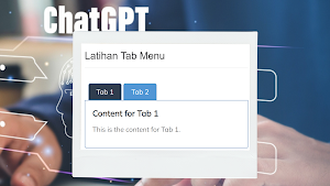Ngobrol dengan ChatGPT: Membuat Tab Menu Horizontal Murni HTML dan CSS Pada Blog