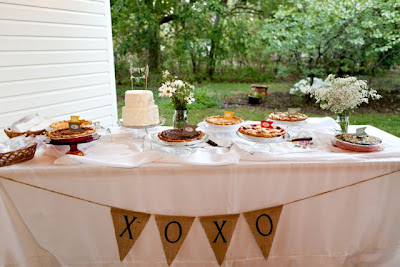 texas wedding dessert table