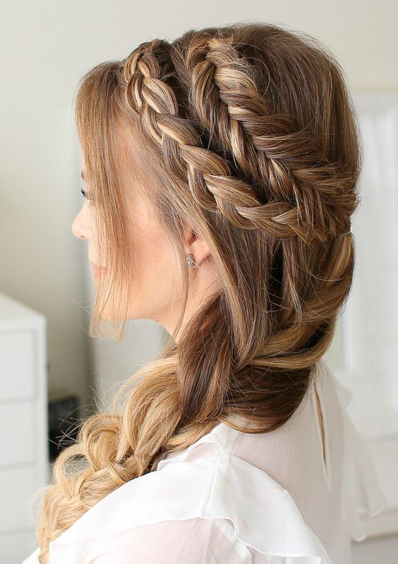 Mixed Dutch and Dutch Fishtail Braid 3 Ways