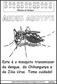 Desenho do mosquito aedes aegypti