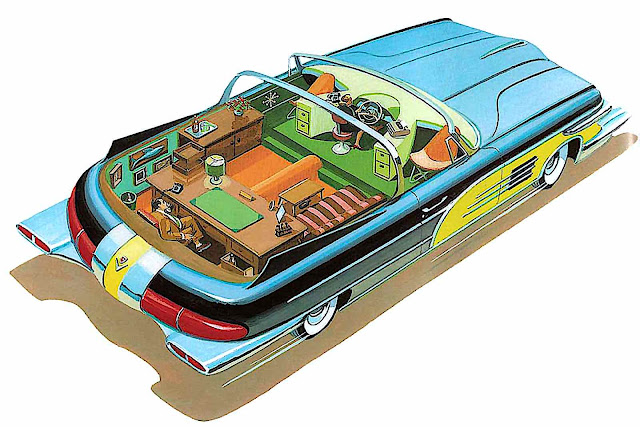 a Bruce McCall fantasy car