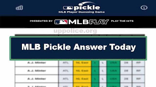 MLB Pickle Answers Today's