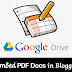 Embed PDF and other Documents In Blogger Blog Posts