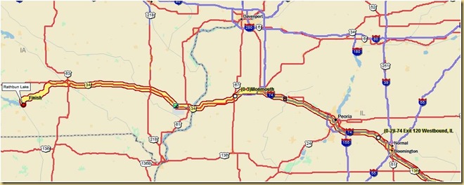 Bloomington to Centerville, IA