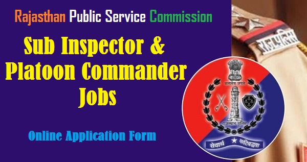 RPSC Rajasthan Police Sub Inspector (SI) Recruitment