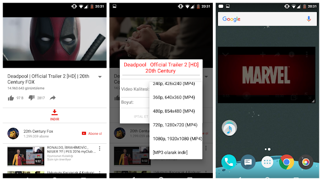 Android'de Youtube Videolarını Arka Planda Oynatma ve İndirme