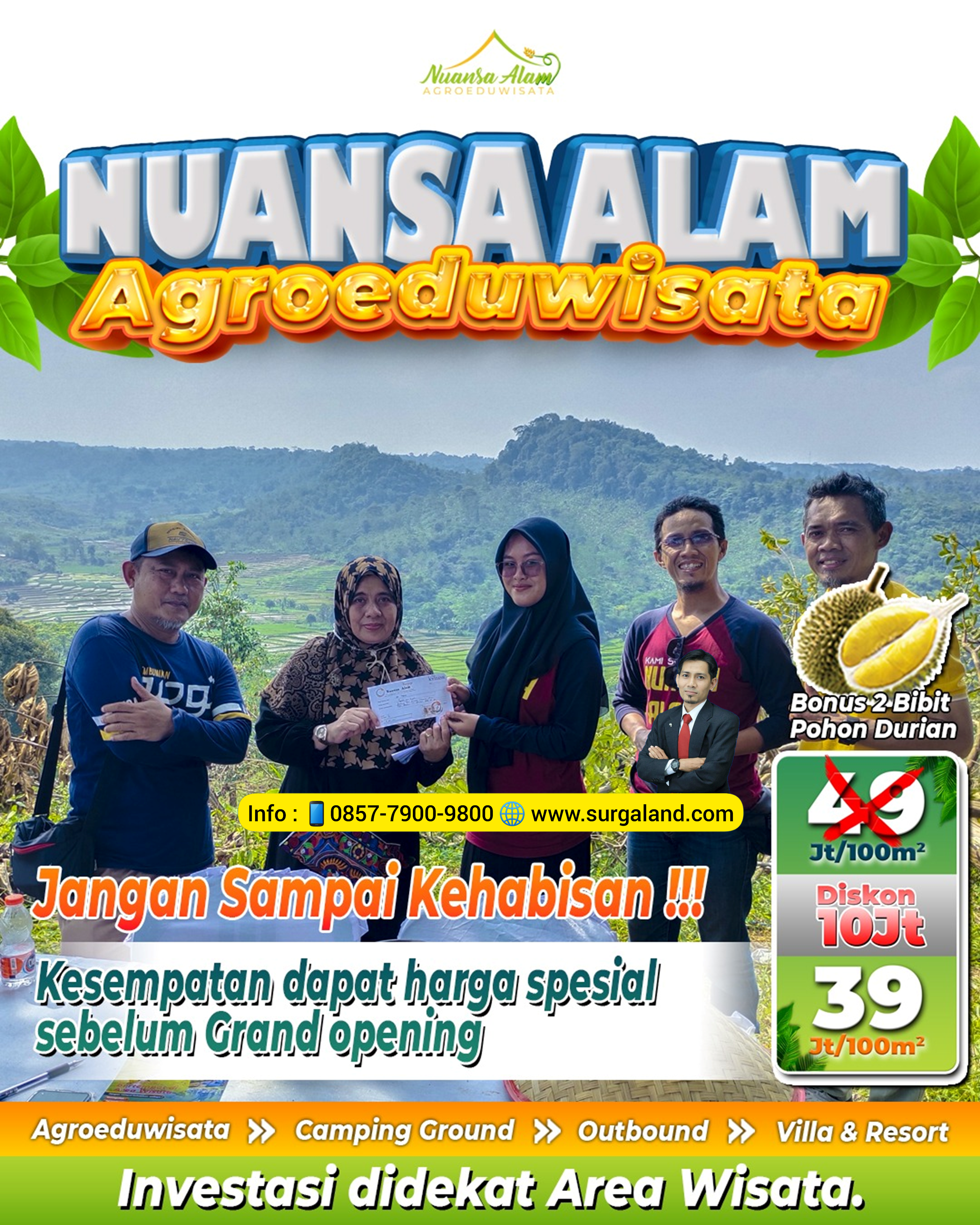 Dijual Murah Tanah Kavling Nuansa Alam AgroEduwisata Bogor