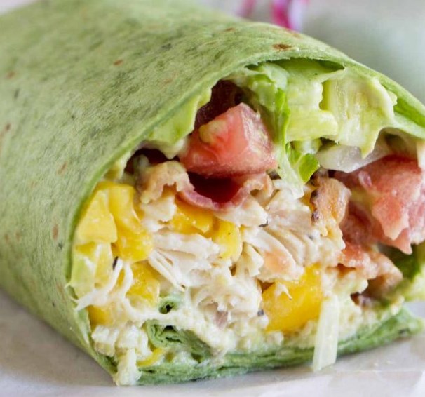 California Club Chicken Wrap #diet #healthylunch