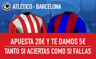 sportium promocion Atlético vs Barcelona 26 febrero