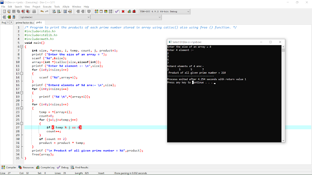 Dynamic Memory Allocation in C using calloc ( )  function