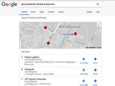 hasil pencarian perjuangan jasa pengiriman barang lewat google