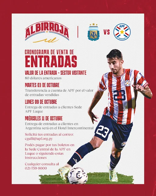 Venta de Entradas para Paraguayos, Argentina vs Paraguay