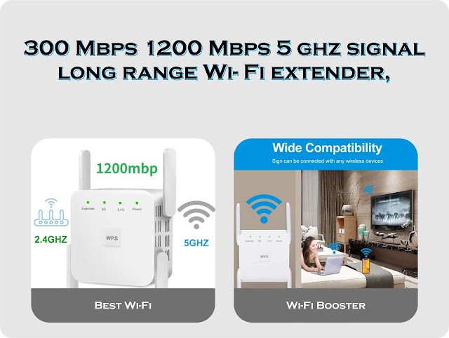 300 Mbps 1200 Mbps 5 ghz signal long range Wi- Fi extender