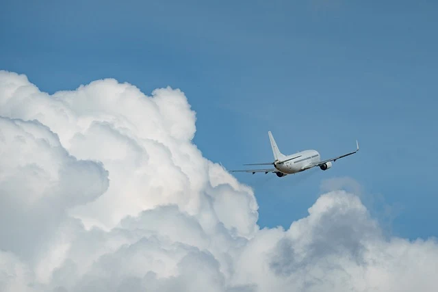 airplane over the clouds