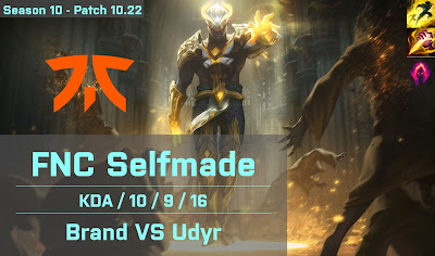 FNC Selfmade Brand JG vs Udyr - EUW 10.22