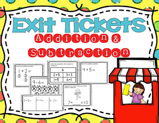 Addition and Subtraction Exit Tickets