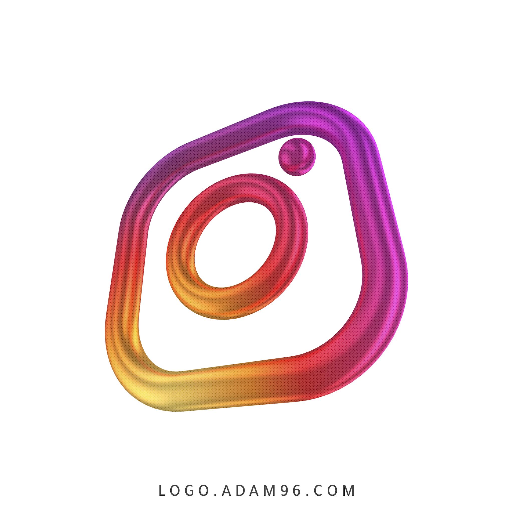 تحميل شعار الانستقرام ثري دي Logo Instagram 3d