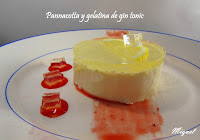 Pannacotta y gelatina de gin tonic