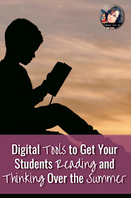 Digital Tools to Get Your Students Reading and Thinking Over the Summer #ebooks #activities #elementaryschool #middleschool #highschool