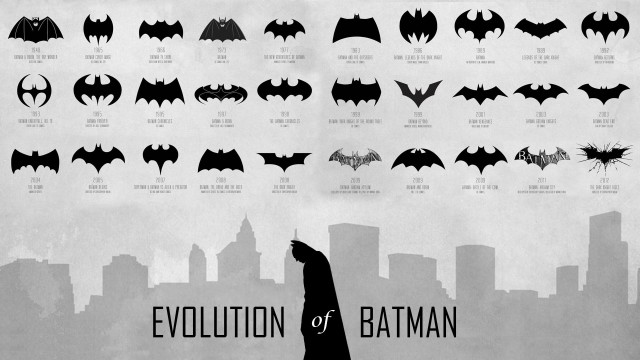 Batman Logo Evolution HD Wallpaper