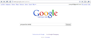 Imagen de la página de inicio de Google Search Realtime