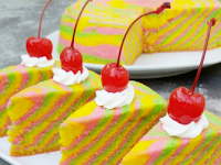 Resep Kue Zebra Pelangi Anti Gagal