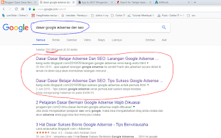 contoh hasil teknik seo